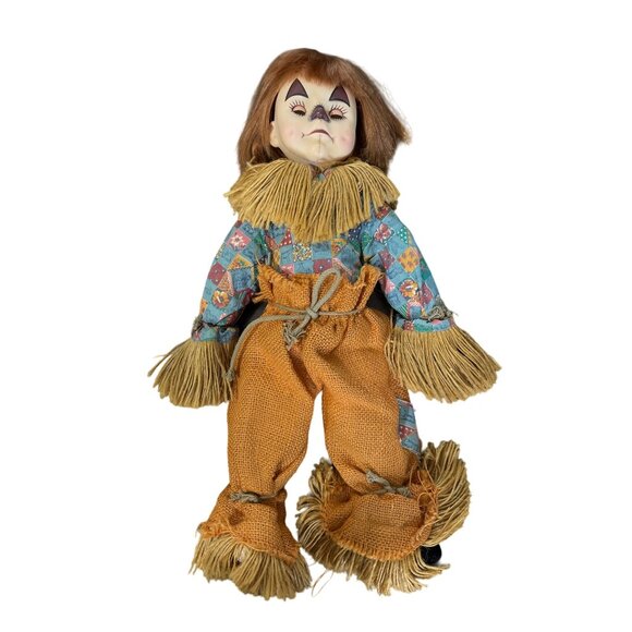 Vintage Effanbee Scarecrow Doll 1979 With Patchwork Outfit & Straw Accents - Picture 3 of 6